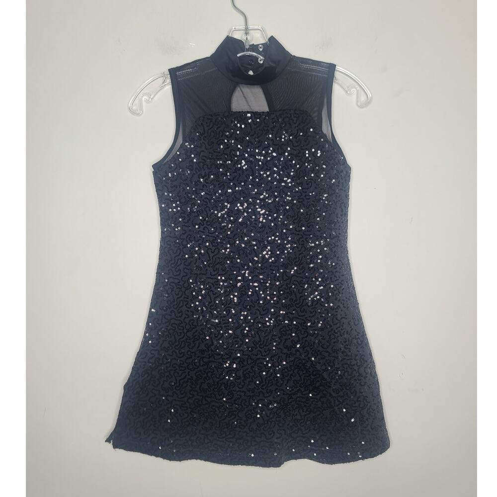 Weissman Balera black sleeveless sequin shift dress - large child - SWIFTIE ERAS